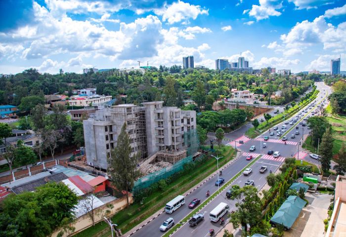 Residential streets on the hillsides of Kigali